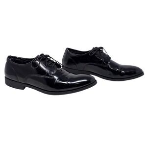 Mix No. 6 Corbitt Mens Black Patent Oxford Dress Shoes Size 9 Round Toe Formal